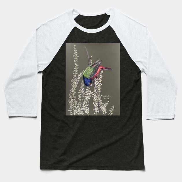 Painted Bunting Baseball T-Shirt by Bill Cameron Fine Art